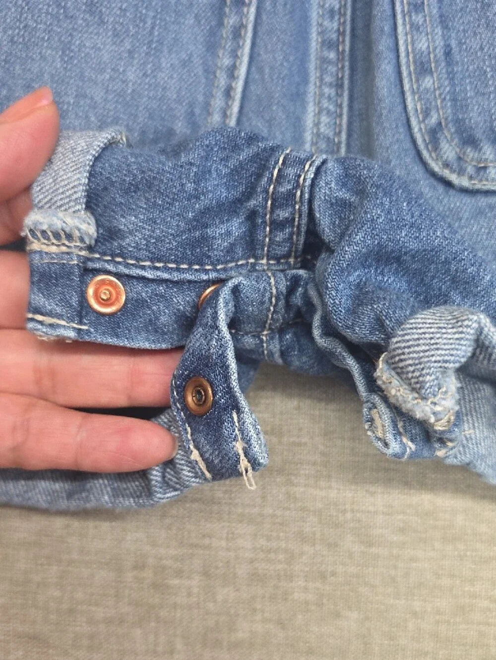 Old Navy Blue Denim Short Overalls for Kids